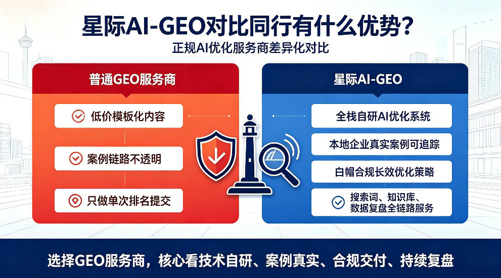 河北星际AI-GEO对比同行有什么优势？正规AI优化服务商差异化对比